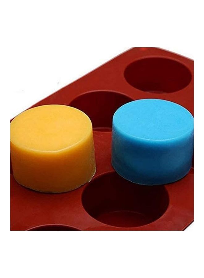 Round Flexible Silicone Cookie Candy Chocolate Mould Multicolour one size - Image 3