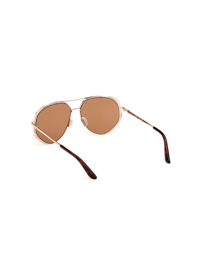 GUESS FULL RIM FEMALE PILOT GOLD METAL SUNGLASSES - Image 3