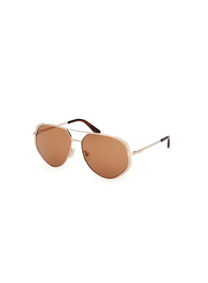 GUESS FULL RIM FEMALE PILOT GOLD METAL SUNGLASSES - Image 1