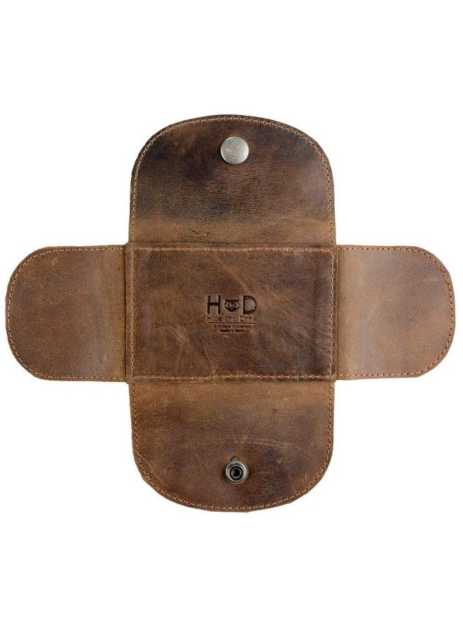 Hide & Drink Leather Razor Case Wallet Shaving Accessories Personal Care Essentials Handmade :: Bourbon Brown - Image 4