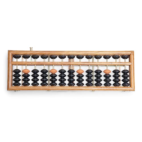 Black long Di fang Wooden Abacus Professional 13 Column Soroban 1083 Inches 275 Centimeters Calculator with Reset Button Made - Image 5