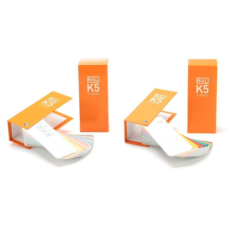 RAL K5 Color Chart, 1 x Gloss, 1 x Semi-Matte, Full Page Color Swatches - Image 1