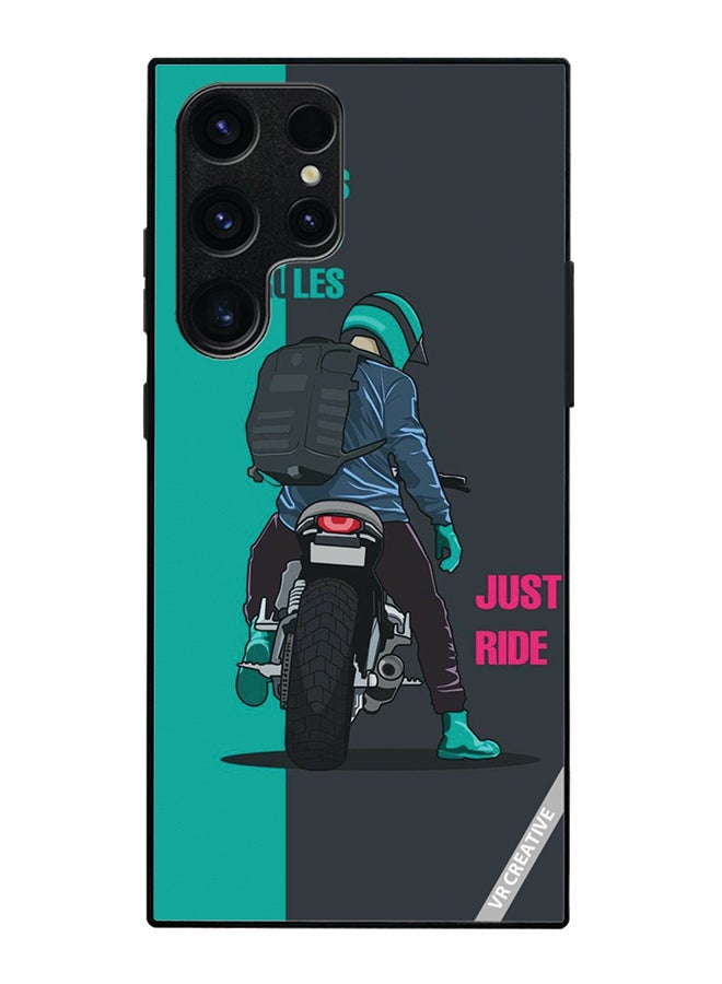 Protective Case Cover For Samsung Galaxy S25 Ultra Just Ride Design Multicolour