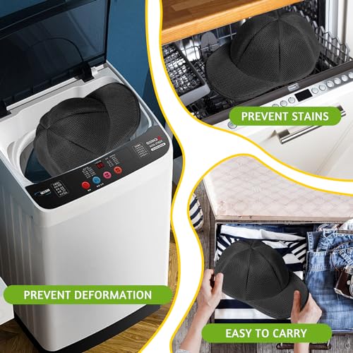 Eiito Hat Washer Cage,Hat Washing Machine with Frame Cage and Hat Washer Bag,Baseball Hat Washer,Suitable for Adult and Kid's 1-Pack Black - Image 4