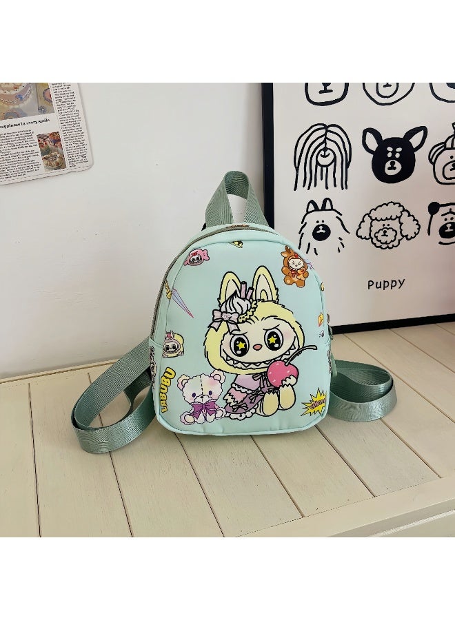 لابوبو حقيبة ظهر للأطفال برسومات كرتونية لابوبو حقيبة مدرسية عصرية لطيفة للأولاد والبنات حقيبة ظهر متعددة الاستخدامات للبنات 19*15*6 سم - Image 1