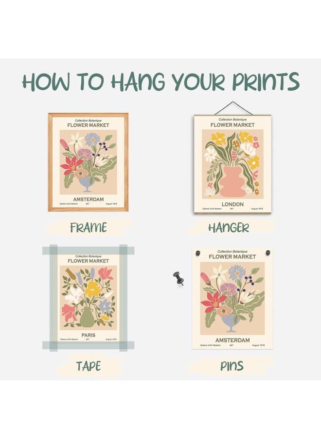 Dazoratix Flower Market Wall Prints - 12 PCs Matisse Room Decor Aesthetic Vintage Floral Collage Kit Nature Posters Art for Teen Dorm Office Girls gallery Bedroom Pastel Botanical Decorations Unframed - Image 5