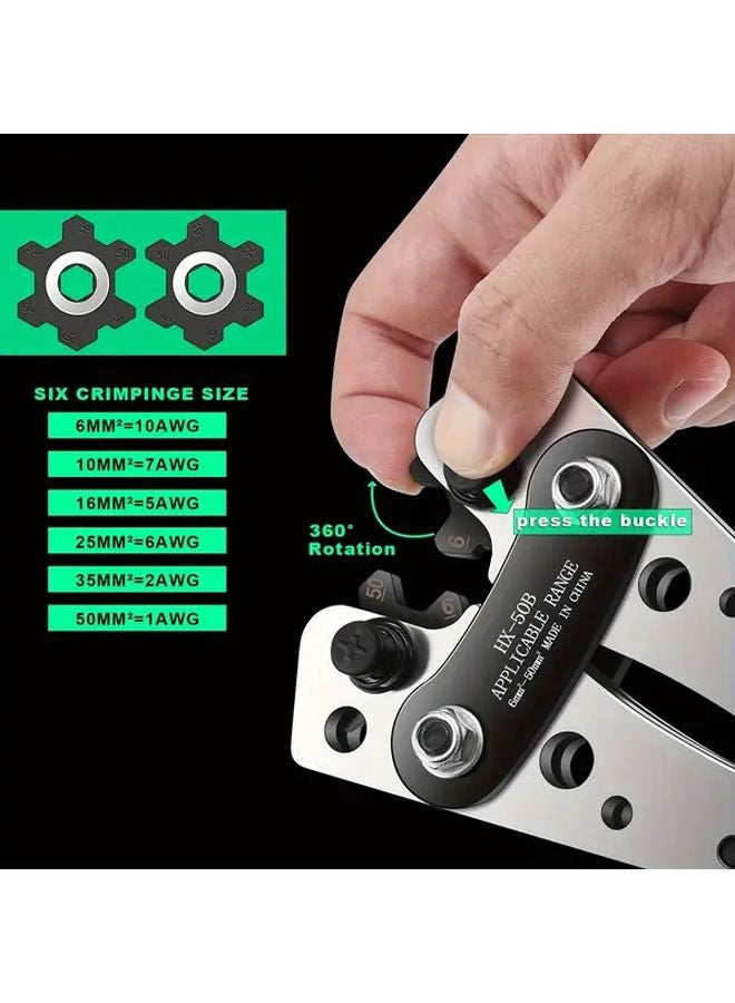 HX 50B Large Terminal Wire Crimper Crimping Pliers 6 50mm Anderson Bare Tool - Image 3