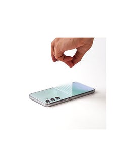Ibywind Screen Protector For Samsung Galaxy A34 5G 6.6 Inches With 2 Pcs Tempered Glass 1Pc Camera Lens Protector 1Pc Backing Carbon Fiber Film Fingerprint Reader Easy To Install  - Image 4