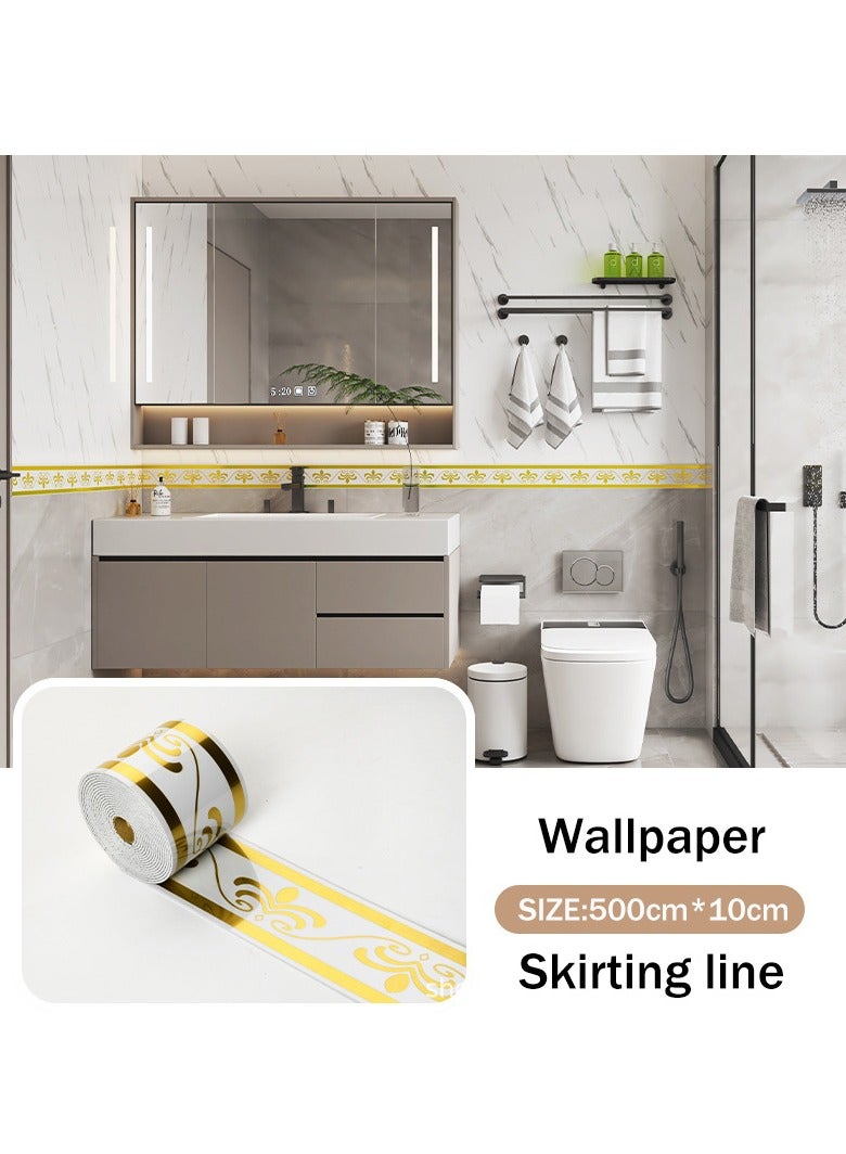 PVC الرخام بريق ورق الحائط الحدود الحديثة هندسية الجدار تغطي الحدود ملصق قشر وعصا الجدار الحدود باكسبلاش ذاتية اللصق الحدود ديكور بلاط ملصقات مطبخ مجلس الوزراء المرحاض الحدود