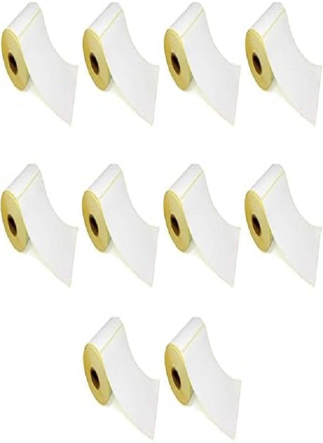 Generic Thermal Paper Stickers for Barcode Printer 10x15cm Address and Barcode Printable Label Sticker- 500 Label Pack Of 10  - Image 1