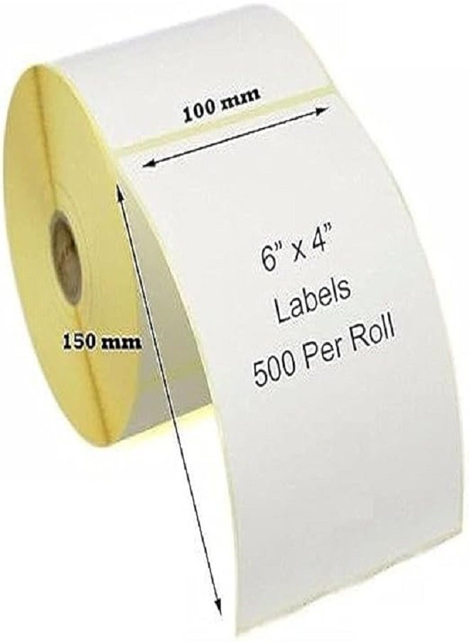 Generic Thermal Paper Stickers for Barcode Printer 10x15cm Address and Barcode Printable Label Sticker- 500 Label Pack Of 10  - Image 3