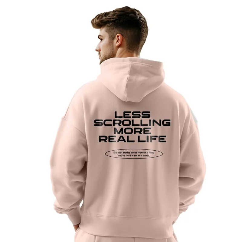 نوبيرو هودي وردي أنيق كبير الحجم للرجال