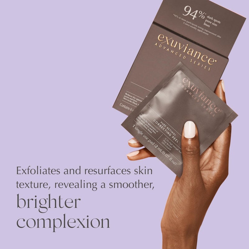 EXUVIANCE Dark Spot Correcting Starter Set (35g Triple Microdermabrasion Face Polish/2 pads Pure Retinol Corecting Peel) - Image 3