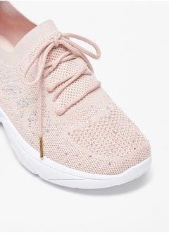 Flora Bella By Shoexpress حذاء رياضي نسائي مزخرف مع رباط للإغلاق  - Image 5