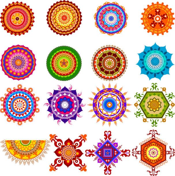 TOTA Magic Rangoli Maker for Navratri Pongal Diwali Pooja Mandir Design Rangoli Powder Colours with 4 Assorted Rangoli Colour Powder, 1 Rangoli Stencil and 1 Magic Rangoli Maker - Image 2