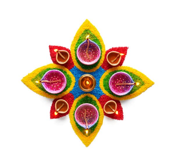 TOTA Magic Rangoli Maker for Navratri Pongal Diwali Pooja Mandir Design Rangoli Powder Colours with 4 Assorted Rangoli Colour Powder, 1 Rangoli Stencil and 1 Magic Rangoli Maker - Image 3