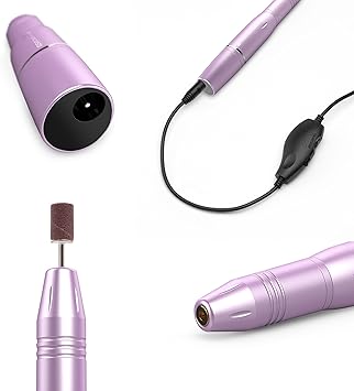 RIO ريو بروفيشونال USB ملف أظافر كهربائي منخفض الاهتزاز EFile مثقاب أظافر للأظافر الأكريليكية والجل الطبيعية 20000 دورة في الدقيقة سرعة قابلة للتعديل مجموعة مانيكير وباديكير هدية مثالية للأمهات والنساء والمبتدئين - Image 5