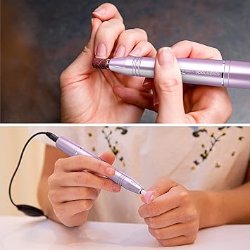 RIO ريو بروفيشونال USB ملف أظافر كهربائي منخفض الاهتزاز EFile مثقاب أظافر للأظافر الأكريليكية والجل الطبيعية 20000 دورة في الدقيقة سرعة قابلة للتعديل مجموعة مانيكير وباديكير هدية مثالية للأمهات والنساء والمبتدئين - Image 2