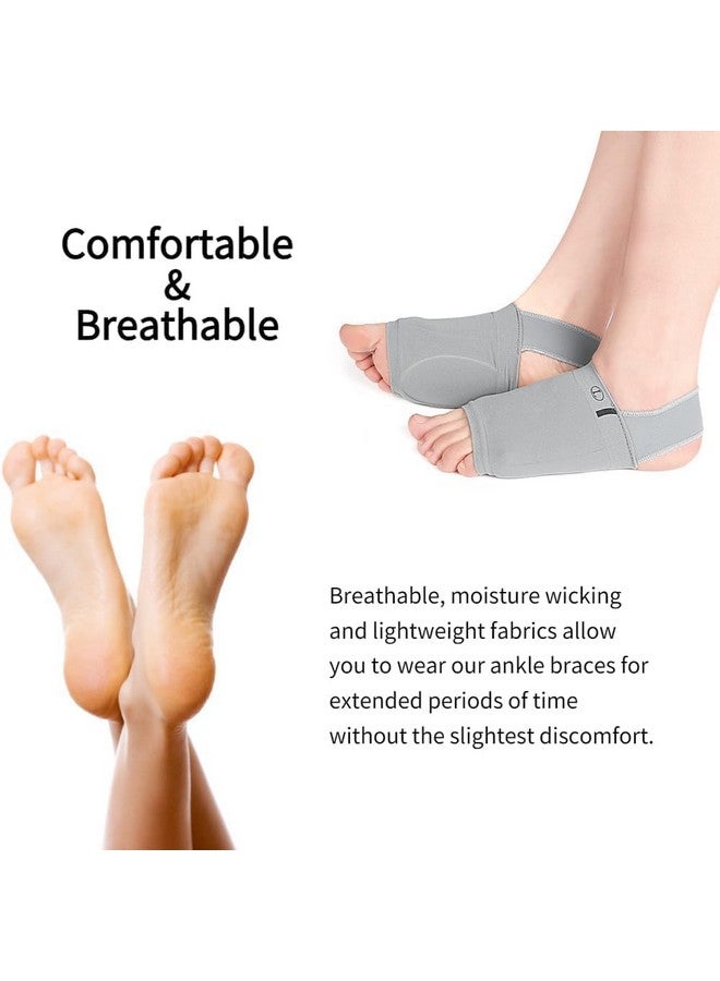 Aegon Flat Foot Arch Support for Men & Women | Medial Arch Support for Flat Feet Correction Sleeve with Cushion | Plantar Fasciitis Leg Foot Support Pain Relief Product | Free Size - 1 Pair - Image 5