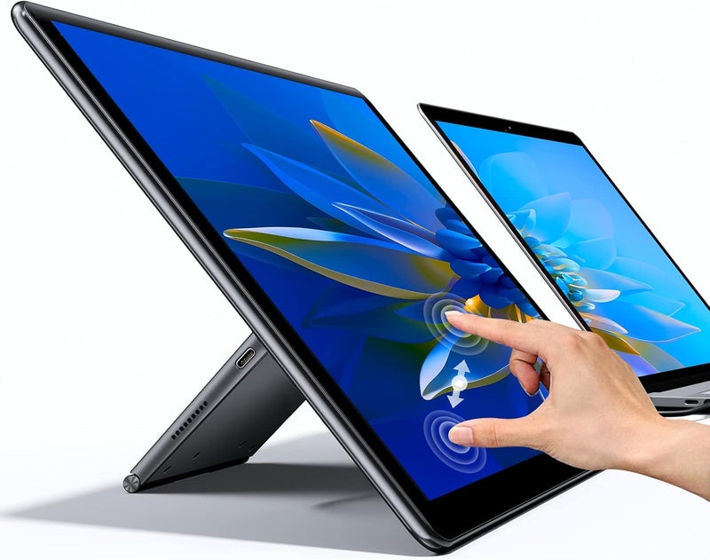 UPERFECT Y Portable Monitor Freestanding Touchscreen, 15.6''FHD 1080P IPS Screen with Adjust Stand, 2000:1 Contrast Ratio, 100% sRGB w/Standard HDMI/USB 3.0/Type C, Built-in Speaker/Ambient Light - Image 1