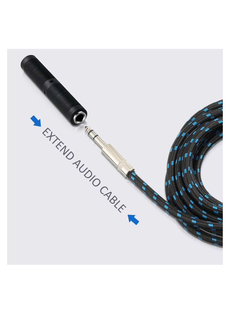 3-Pack 1/4 Inch TRS/TS Female to Female Audio Coupler, 6.35mm Stereo and Mono Jack Adapter Joiner, Extension Connector for Amplifiers, Speakers, and Guitars - Image 3