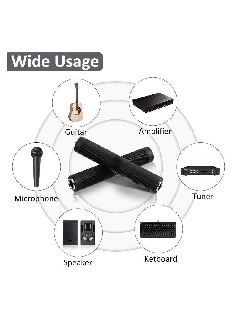 3-Pack 1/4 Inch TRS/TS Female to Female Audio Coupler, 6.35mm Stereo and Mono Jack Adapter Joiner, Extension Connector for Amplifiers, Speakers, and Guitars - Image 4