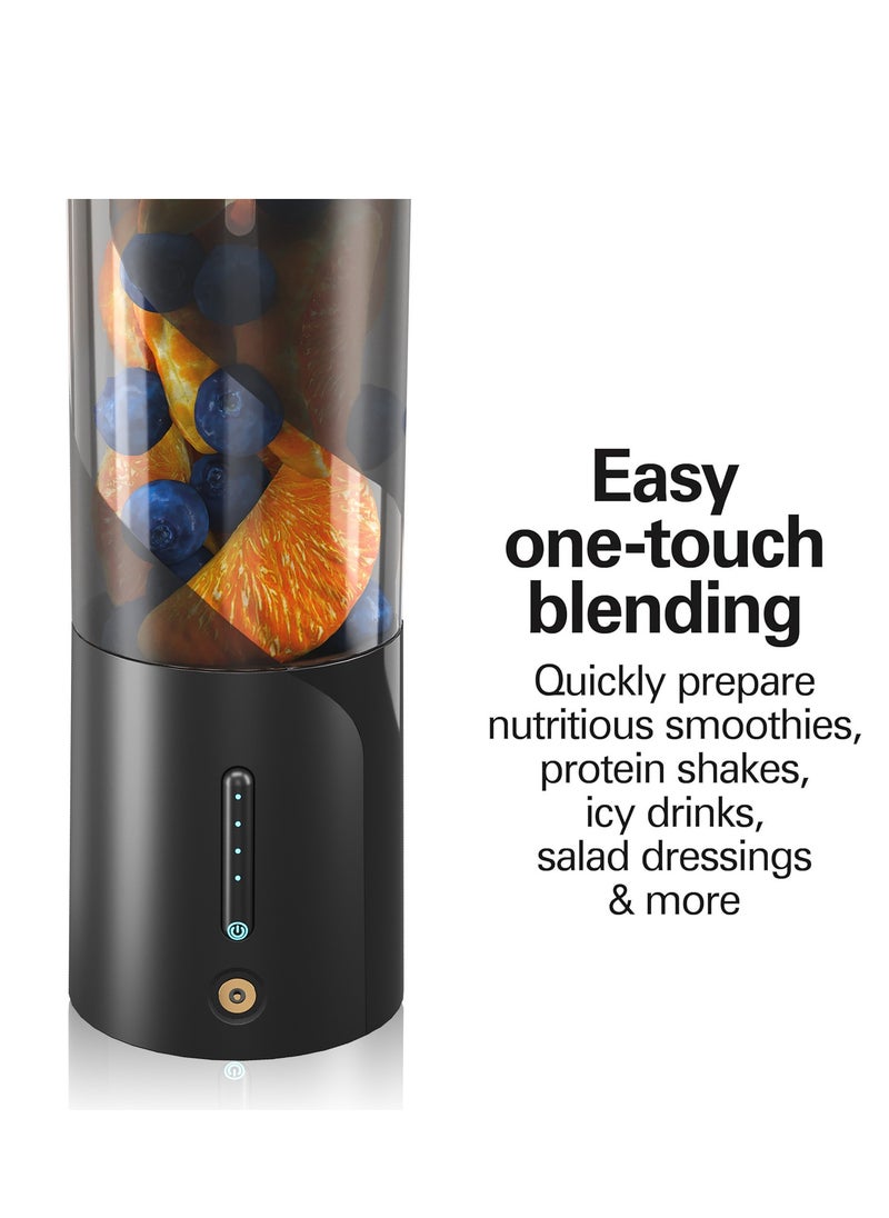 AMINAC - Portable Blender, Cordless Blender for Shakes and Smoothies with 16 Oz Cup and Leakproof Lid, Durable Stainless Steel Blades for Powerful Blending Performance, Magnetic Rechargeable, Black - Image 1