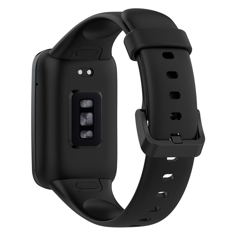 erorex For Xiaomi Mi Band 7 Pro Solid Color Silicone Watch Band(Black) - Image 2