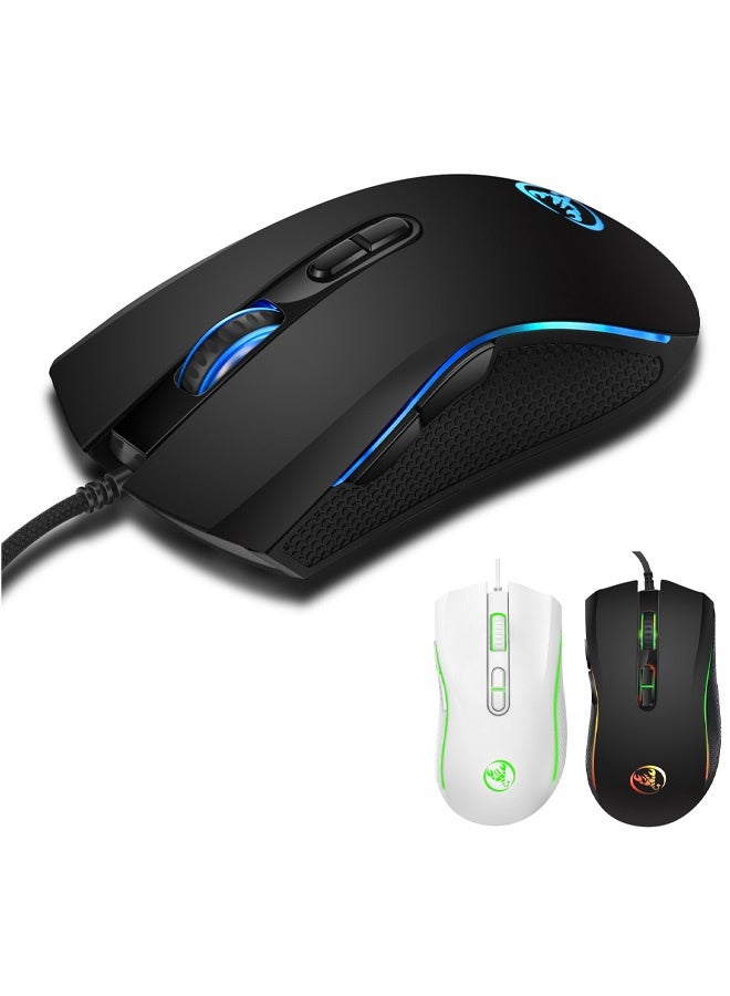 فأرة كمبيوتر سلكية للألعاب، فأرة مريحة متغيرة الألوان بسبعة ألوان - Image 2