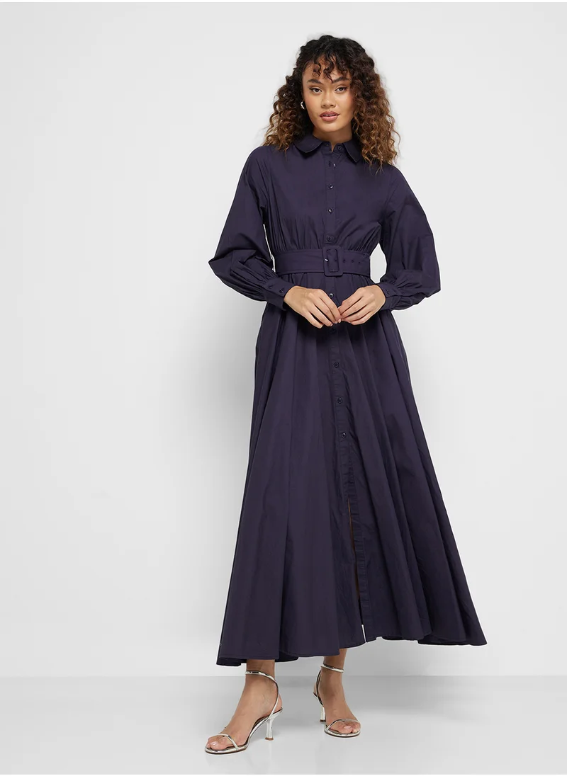 تيد بيكر Button Down Belt Detail Dress