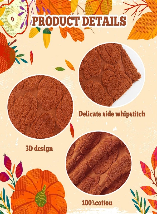 Quera 2 Pack Hand Towels Fall Pumpkin Thanksgiving Dark Color Bathroom Decorative Towels Set for Drying, Cleaning, Cooking, Holiday 13.7'' x 29.5'' - Image 4