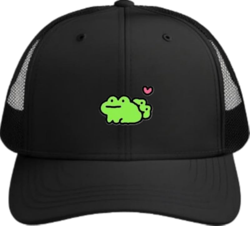 Frog Plain unisex baseball cap Black 23