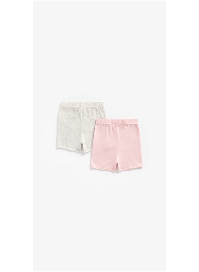 mothercare - Pink and Grey Shorts 2 Pack - Image 1