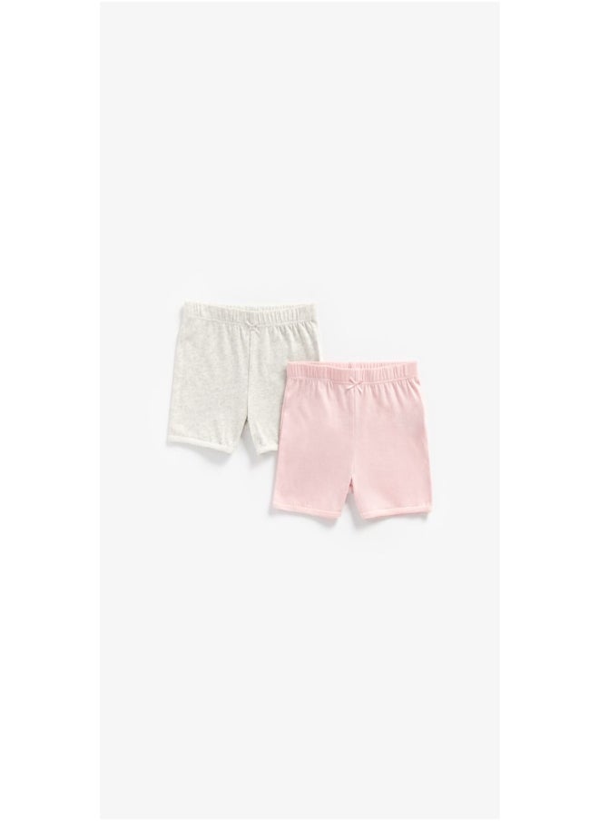 mothercare - Pink and Grey Shorts 2 Pack - Image 1