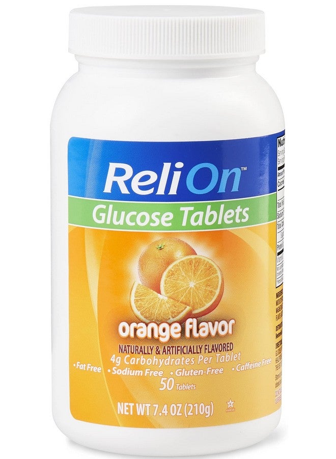 Relion Glucose Tablets - Orange Flavor - 50 Counts - Image 1