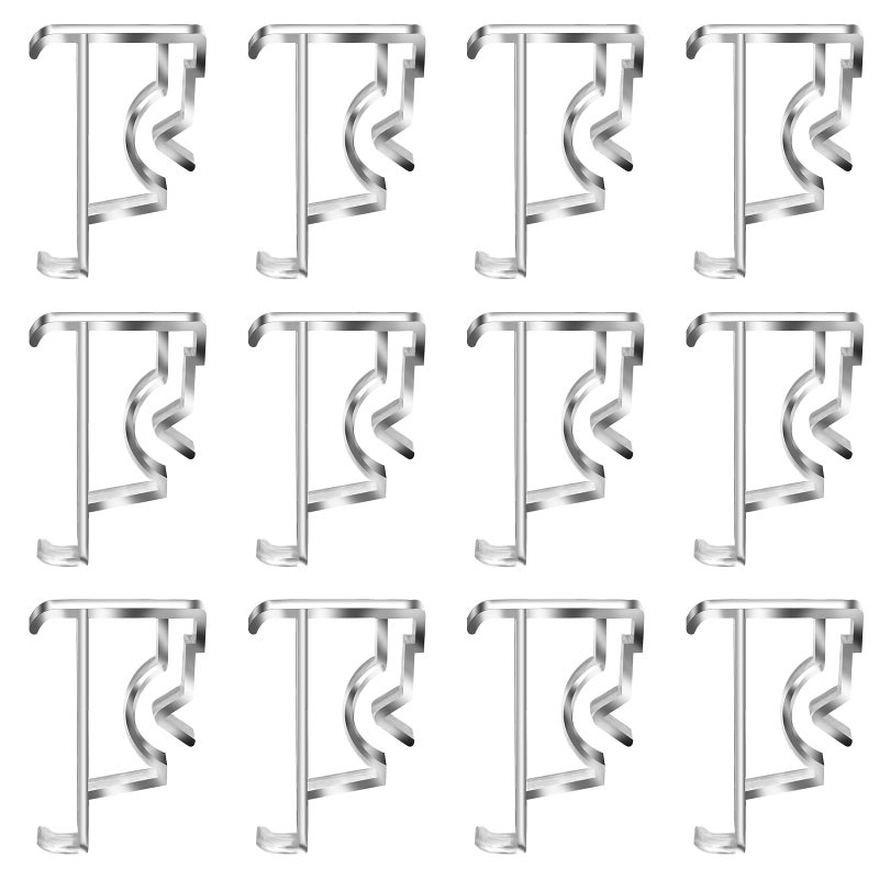 Sliverdew 12 Pcs Valance Blind Clips Replacement Clear 2 Inch Plastic Hidden Clips for Horizontal Blinds 