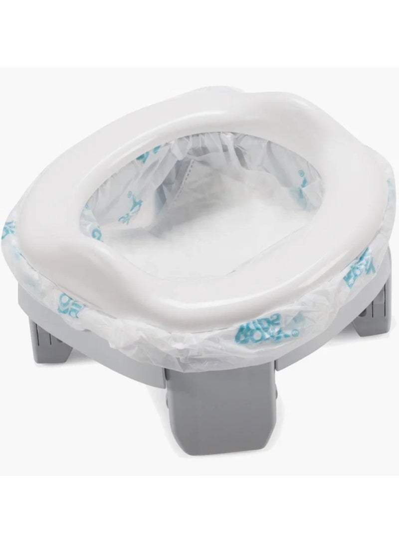 Foldable Kids Potty Compact, Lightweight, Sturdy Design – Easy to Use, Travel-Friendly with Leak-Proof Bags & Reusable Liner - Image 1