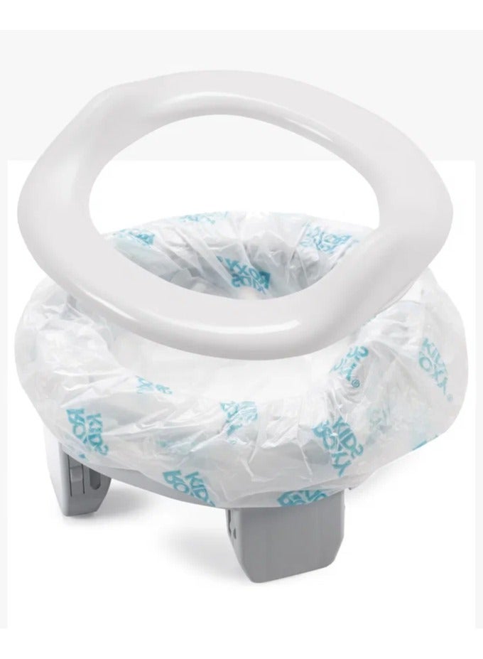 Foldable Kids Potty Compact, Lightweight, Sturdy Design – Easy to Use, Travel-Friendly with Leak-Proof Bags & Reusable Liner - Image 2