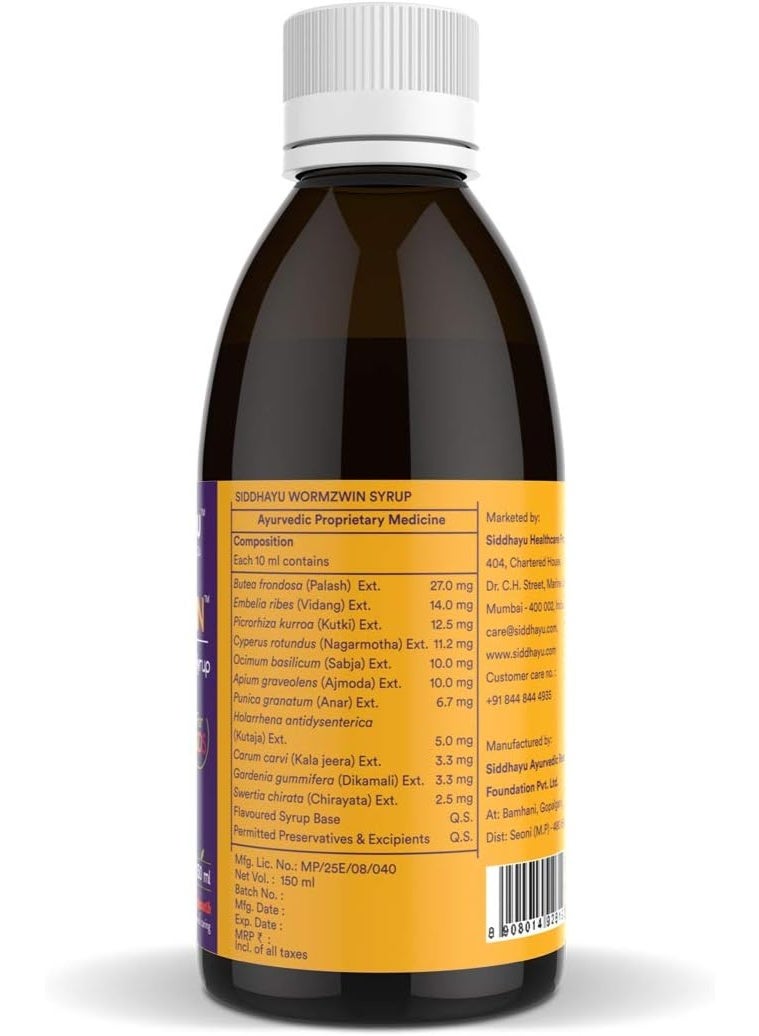 SIDDHAYU WORMZWIN SYRUP 150 ML - Image 4