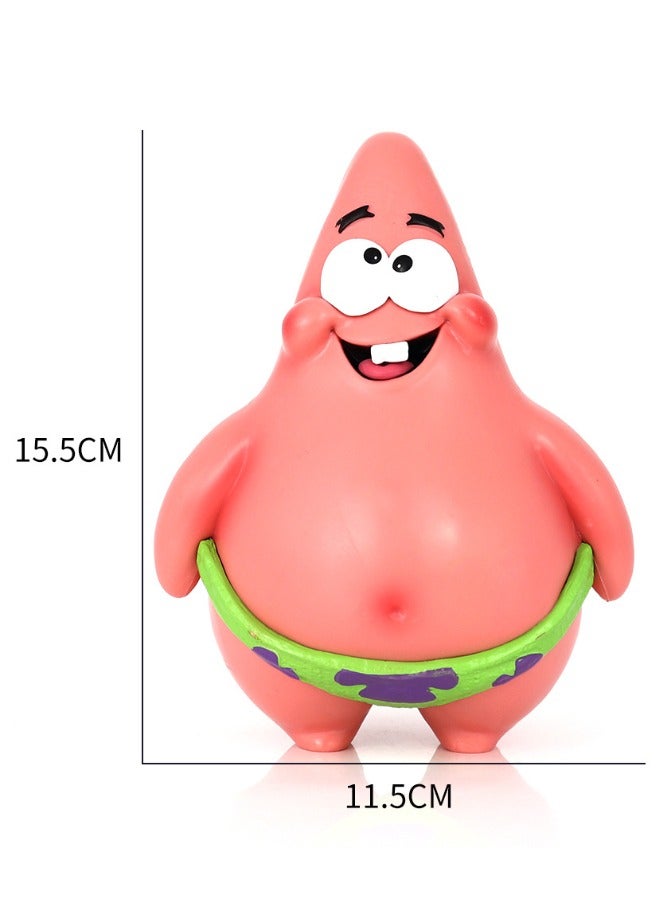 SpongeBob Patrick Star Action Figure, Patrick Star Figure Ornaments, SpongeBob Series Model Figure Statue, Excellent PVC Model Toys, for Desktop Decorations/Collectibles, 11.5*15.5cm - Image 3