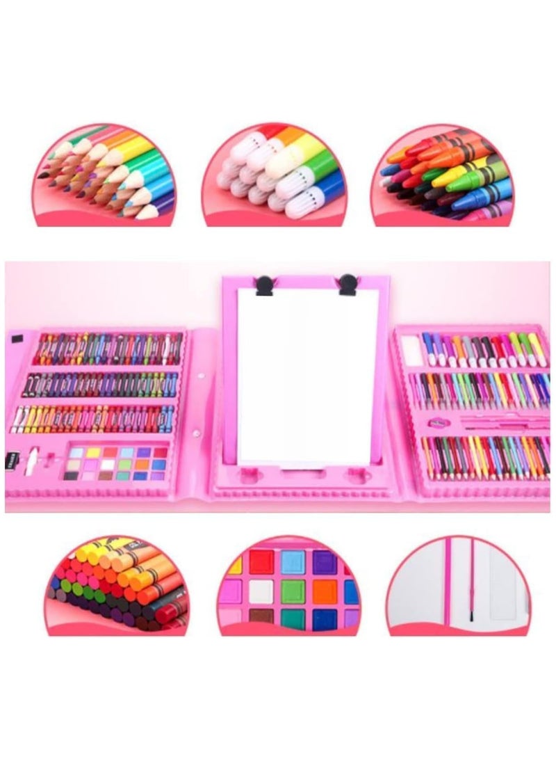 Luxury Drawing and Coloring Set of 208 Pieces for Kids Aged 6-12 by Tomi Home, Watercolor Coloring Pens for Girls and Boys (Pink).  - Image 4