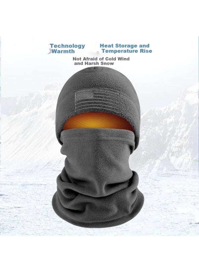 Bwnk Winter Cycling Face Mask Warm Windproof Fleece Hat Thickened Full Protection Neck Warmer Head Cover - Image 3