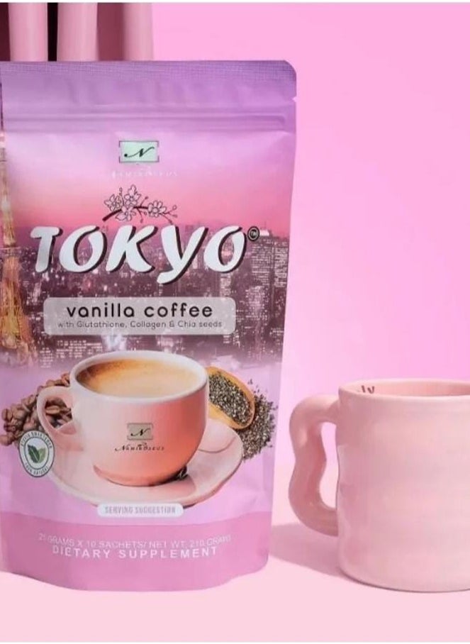 NAMIROSEUS Tokyo Vanilla Coffee With Glutathione, Collagen and Chia Seeds  - Image 1