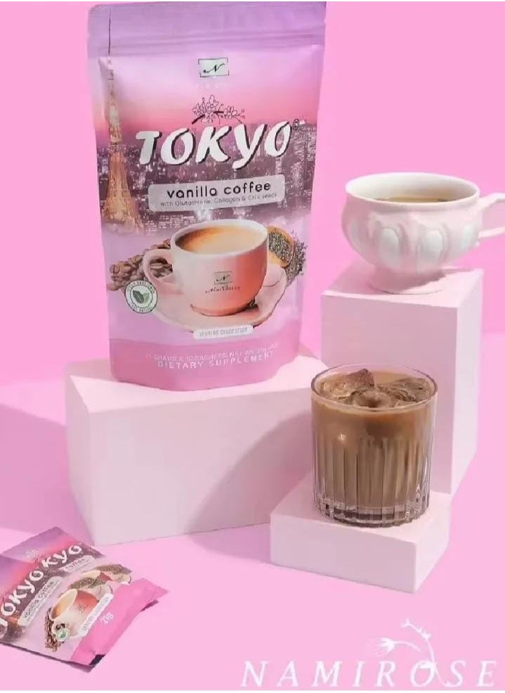 NAMIROSEUS Tokyo Vanilla Coffee With Glutathione, Collagen and Chia Seeds  - Image 2