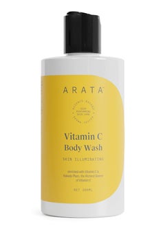 ARATA Arata 1% Vitamin C Daily Glow Body Wash For Soft & Even Toned Skin | Helps to Reduce Fades Dark Spots & Pigmentation | Long Lasting Fragrance | No Parabens No Sulfates | 300ML  - Image 1
