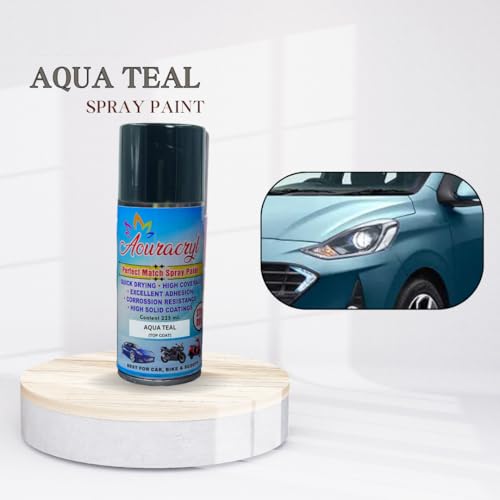 AOURACRYL PU Spray Paint Aqua Teal (RC Colour Name) Compatible for Hyundai Aura and Grand i10 NIOS automotive Vehicles Cars-225 ml (pack of 1) - Image 3