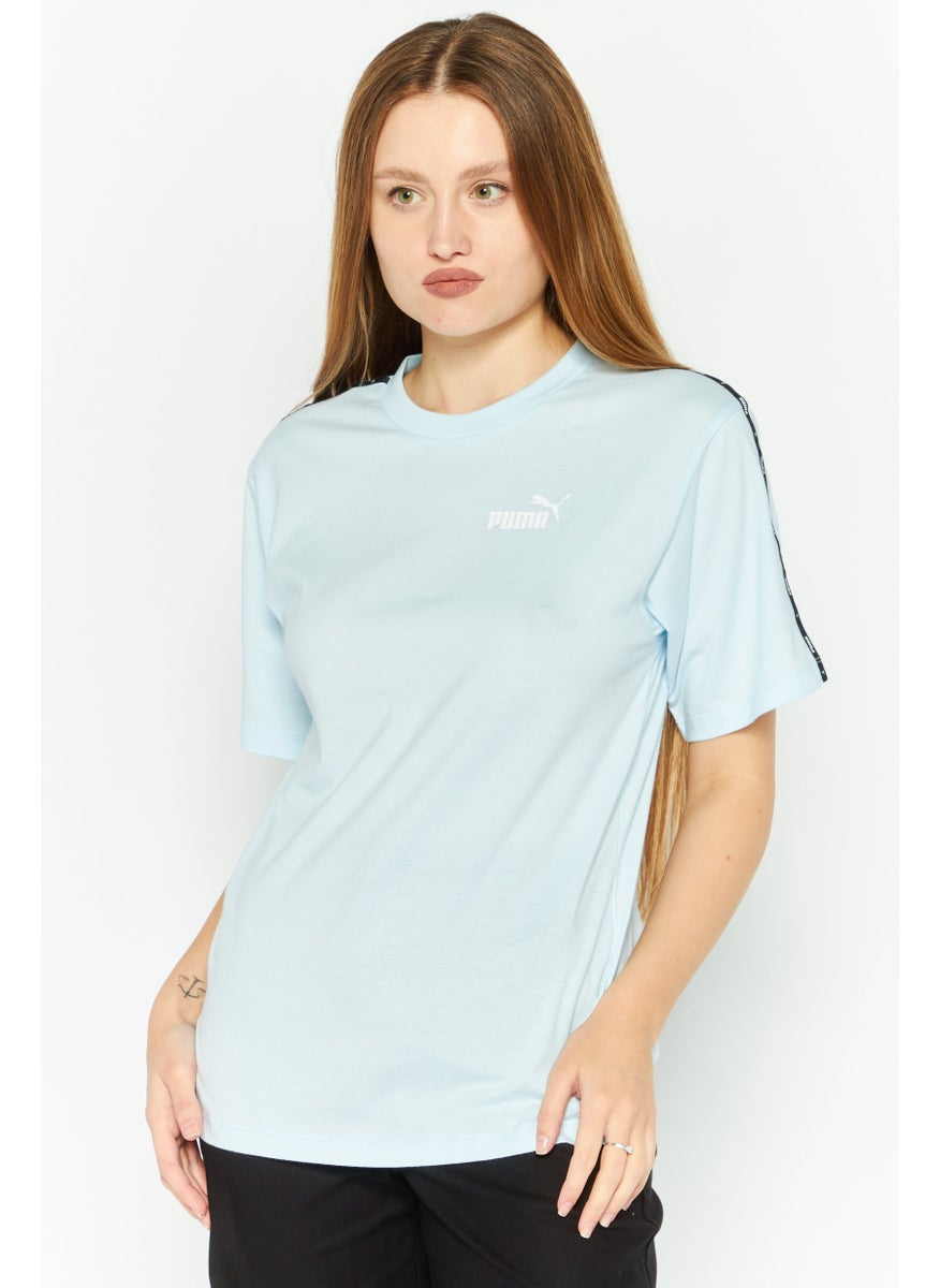 PUMA Women Relaxed Fit Short Sleeve Outdoor T-Shirt, Light Blue  - Image 1