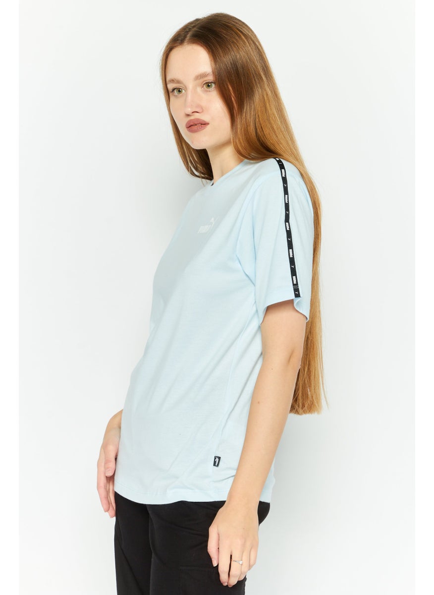 PUMA Women Relaxed Fit Short Sleeve Outdoor T-Shirt, Light Blue  - Image 3