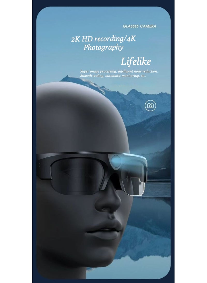 Smart Bluetooth music head-mounted camera glasses, high-tech high-definition recording and video glasses, ai glasses  - Image 3