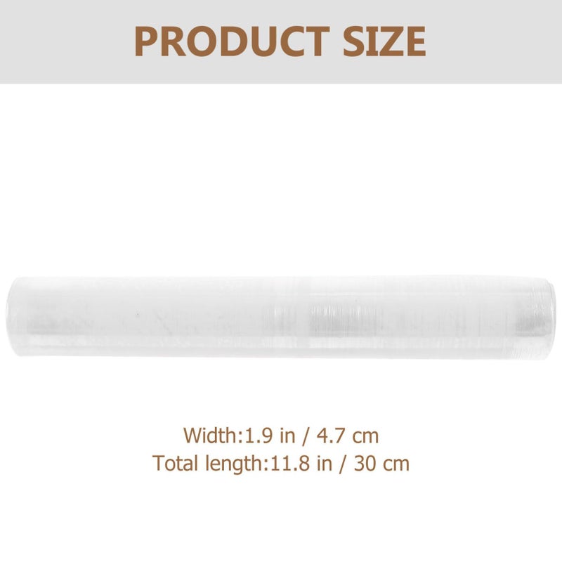1 Roll Cling Wrap Slide Cutter Food Plastic Wrap Stretchy Design Single Use For Food Preservation And Packaging - Image 3